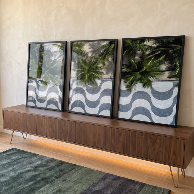 Quadro Decorativo: Exuberância Tropical Inigualável em ambiente decorado - quadros decorativos para sala