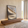 Quadro Abstrato Elegância Etérea em ambiente decorado - quadros decorativos para sala