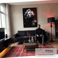 Quadro Decorativo Marilyn Monroe: Elegância Única em sala de estar moderna - quadros decorativos para sala