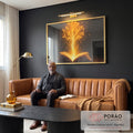 Quadro Decorativo da Luz do Conhecimento em sala de estar moderna - quadros decorativos para sala