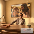 Quadro Decorativo - Simbiose de Força e Serenidade em escritorio moderno - quadros decorativos para sala