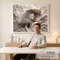 Quadro Decorativo Reflexo da Elegância: Transforme Seu Espaço em escritorio moderno - quadros decorativos para sala