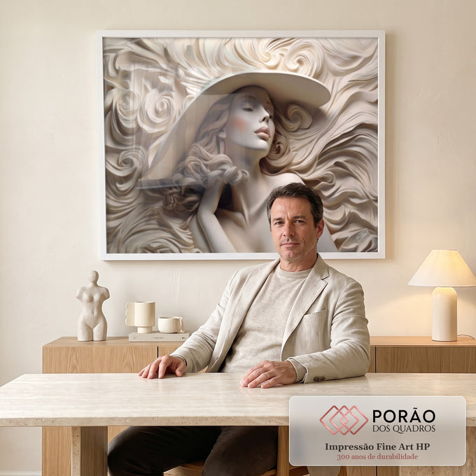 Quadro Decorativo Reflexo da Elegância: Transforme Seu Espaço em escritorio moderno - quadros decorativos para sala