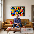 Quadro Decorativo Energizante Moderno em sala de estar moderna - quadros decorativos para sala
