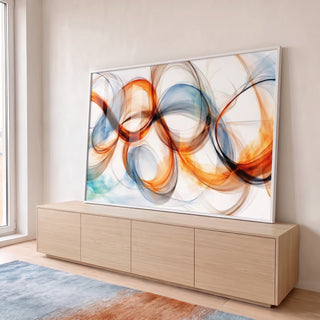 Quadro Decorativo Energia Abstrata em ambiente decorado - quadros decorativos para sala