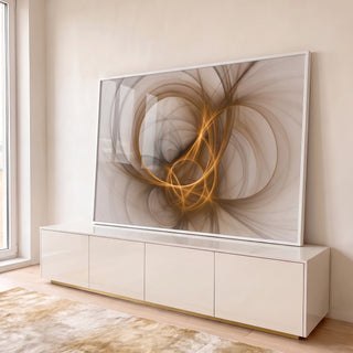 Quadro Decorativo Abstrato Elegante em ambiente decorado - quadros decorativos para sala