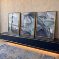 Quadro Decorativo Harmonia Abstrata: Luxo e Serenidade em ambiente decorado - quadros decorativos para sala