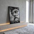 Quadro Decorativo Busto Clássico Preto e Branco em ambiente decorado - quadros decorativos para sala