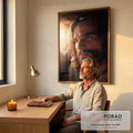 Quadro Decorativo Reflexão Serene em escritorio moderno - quadros decorativos para sala