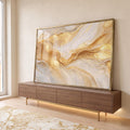 Quadro Decorativo Elegância Serene em ambiente decorado - quadros decorativos para sala