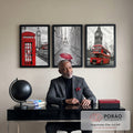 Quadro Decorativo: Magia de Londres em Cores Vibrantes em escritorio moderno - quadros decorativos para sala