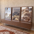 Quadro Decorativo Vista Outonal: Serenidade & Cores Vibrantes em ambiente decorado - quadros decorativos para sala