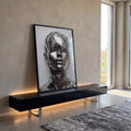Quadro Decorativo Metálico Rosto - Sofisticação e Modernidade para Seu Ambiente em ambiente decorado - quadros decorativos para sala