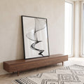 Quadro Decorativo Inspirador: Abstração Espiral em Preto e Branco em ambiente decorado - quadros decorativos para sala