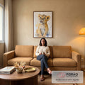 Quadro Decorativo Leãozinho Valente: Inspire Coragem em sala de estar moderna - quadros decorativos para sala
