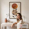 Quadro Decorativo Serenidade Botânica Minimalista em escritorio moderno - quadros decorativos para sala