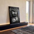 Quadro Decorativo: A Redenção em Preto e Branco em ambiente decorado - quadros decorativos para sala