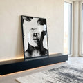 Quadro Decorativo Mistério em Preto e Branco em ambiente decorado - quadros decorativos para sala