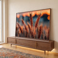 Quadro Decorativo Trigo ao Pôr do Sol em ambiente decorado - quadros decorativos para sala