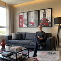 Quadro Decorativo: Magia de Londres em Cores Vibrantes em sala de estar moderna - quadros decorativos para sala