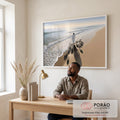 Quadro Decorativo Jesus Harmonia à Beira do Mar em escritorio moderno - quadros decorativos para sala