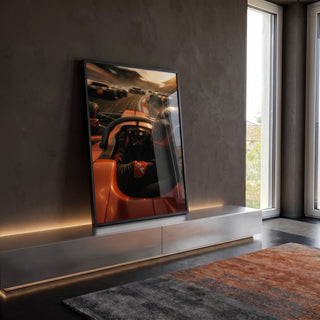 Quadro Decorativo Aventura em Alta Velocidade em ambiente decorado - quadros decorativos para sala