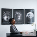Quadro Decorativo Foco, Execução e Disciplina: Transforme Seu Ambiente em escritorio moderno - quadros decorativos para sala