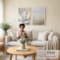 Quadro Decorativo - Encanto Deserto e Mar em sala de estar moderna - quadros decorativos para sala