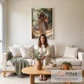 Quadro Decorativo Jesus com o Cordeiro em sala de estar moderna - quadros decorativos para sala
