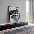 Quadro Decorativo: Jogo de Luz em Esculturas Monocromáticas em ambiente decorado - quadros decorativos para sala