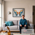 Quadro Decorativo Asas Efervescentes em sala de estar moderna - quadros decorativos para sala