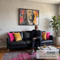 Quadro Decorativo Estilo Street Art - Expressão Urbana para Seu Ambiente em sala de estar moderna - quadros decorativos para sala