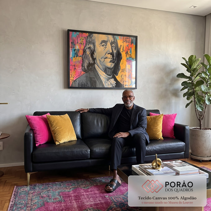 Quadro Decorativo Estilo Street Art - Expressão Urbana para Seu Ambiente em sala de estar moderna - quadros decorativos para sala