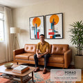 Quadro Decorativo Minimalista - Sofisticação para Seu Ambiente em sala de estar moderna - quadros decorativos para sala