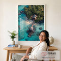 Quadro Decorativo Isle of Serenity em escritorio moderno - quadros decorativos para sala