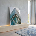 Quadro Decorativo Reflexos do Futuro Imponente em ambiente decorado - quadros decorativos para sala