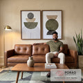 Quadro Decorativo: Inspiração Geométrica Única em sala de estar moderna - quadros decorativos para sala
