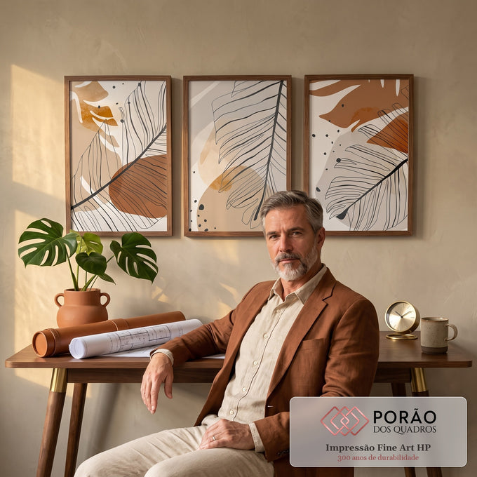 Quadro Decorativo Sinfonia Natural: Paz e Serenidade em escritorio moderno - quadros decorativos para sala