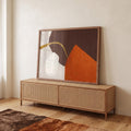 Quadro Decorativo Zen: Geometria da Serenidade em ambiente decorado - quadros decorativos para sala