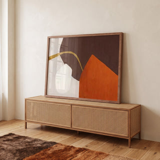 Quadro Decorativo Zen: Geometria da Serenidade em ambiente decorado - quadros decorativos para sala