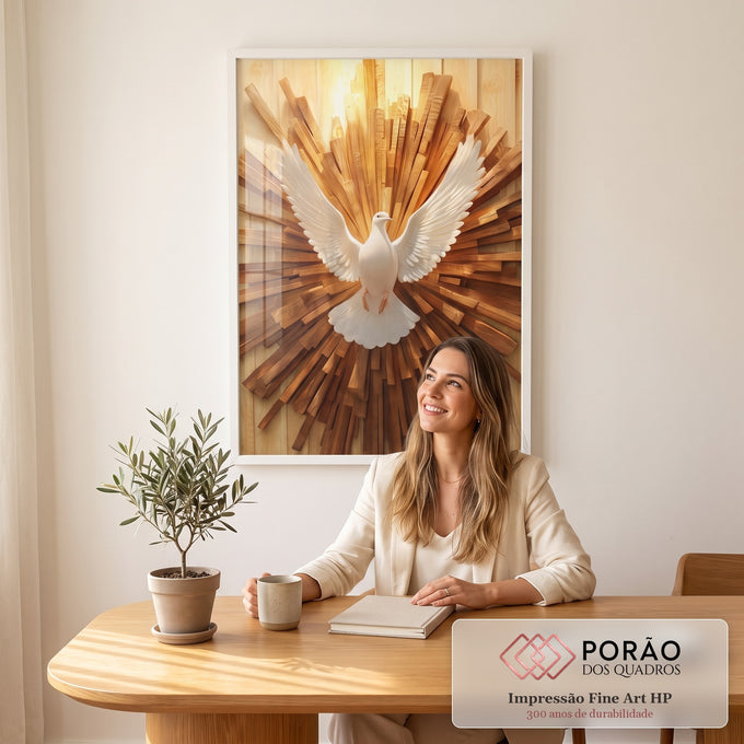 Quadro Decorativo Símbolo da Paz e Harmonia em escritorio moderno - quadros decorativos para sala