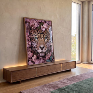 Quadro Decorativo Ecossistema Oriental: Vida em Harmonia em ambiente decorado - quadros decorativos para sala