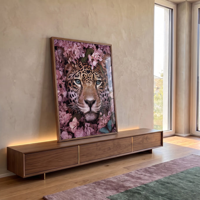 Quadro Decorativo Ecossistema Oriental: Vida em Harmonia em ambiente decorado - quadros decorativos para sala