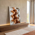 Quadro Decorativo Minimalista Fluido em ambiente decorado - quadros decorativos para sala