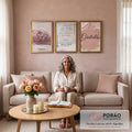 Quadro Decorativo Revelador: Fé e Gratidão Visual em sala de estar moderna - quadros decorativos para sala