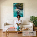 Quadro Decorativo Isle of Serenity em sala de estar moderna - quadros decorativos para sala