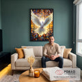 Quadro Decorativo Pomba Sagrada - Arte Elegante para Sua Decoração em sala de estar moderna - quadros decorativos para sala