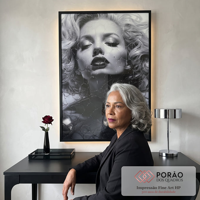 Quadro Decorativo Marilyn 07 - Elegância e Estilo para Sua Parede em escritorio moderno - quadros decorativos para sala