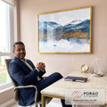 Quadro Decorativo Paisagem Montanhosa - Inspiração Natural em escritorio moderno - quadros decorativos para sala