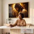 Quadro Decorativo A graça de Jesus Cristo em escritorio moderno - quadros decorativos para sala